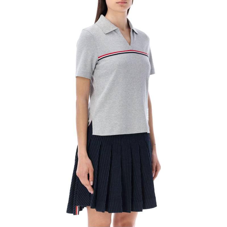 (Women) THOM BROWNE  Grey Stripe Print Short Sleeve T-Shirt SS23. FJP076A-J0066-055 圖 5