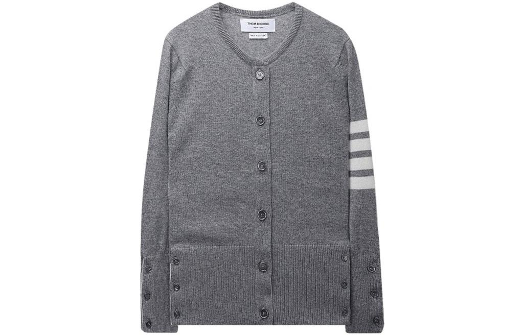 (Women) Thom Browne  Grey Striped Crewneck Single-Breasted Knit Cardigan. FKC002A-00011-055 圖 2
