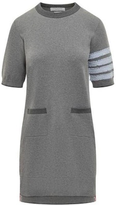(W) トムブラウン グレー ストライプ 半袖 プルオーバー ドレス FKD166A-Y3005-055 Order (W) トムブラウン グレー ストライプ 半袖 プルオーバー ドレス FKD166A-Y3005-055