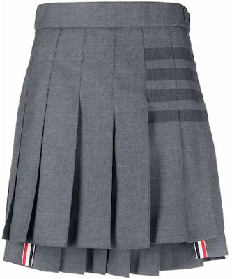 (W) 톰 브라운 하이웨이스트 플리츠 미니스커트 그레이 4바 여름 캐주얼. FGC402A-04346-035 Order (W) 톰 브라운 하이웨이스트 플리츠 미니스커트 그레이 4바 여름 캐주얼. FGC402A-04346-035