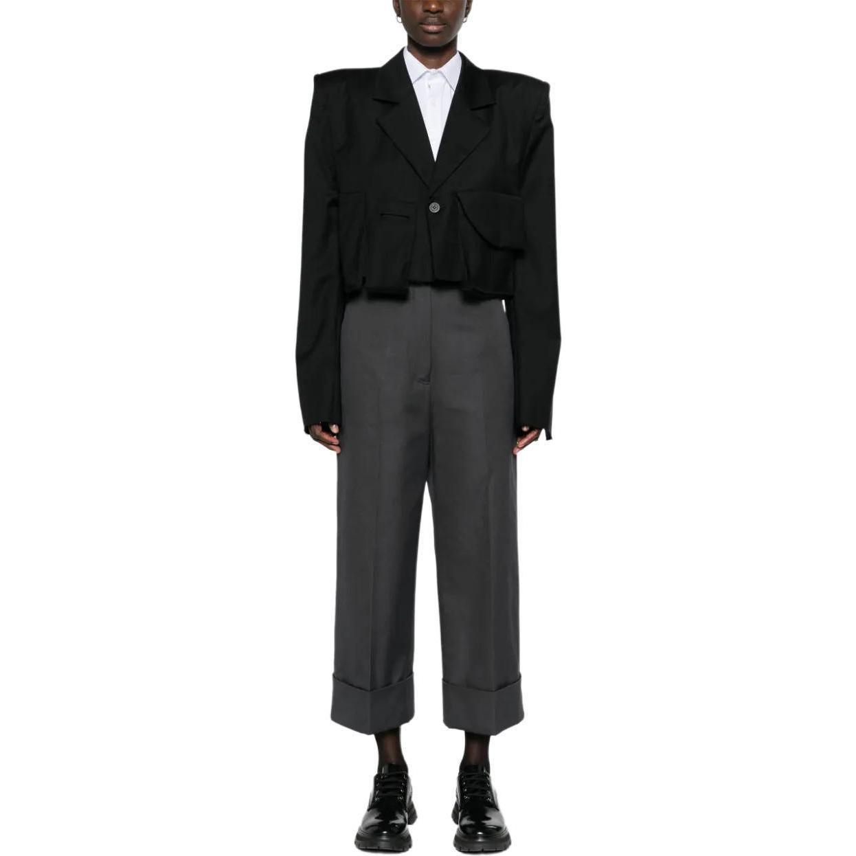 Lookbook (W) Thom Browne 高腰直筒休閒長褲 深灰色 FTC444U-F0345-025