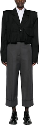 (W) Thom Browne 高腰直筒休閒長褲 深灰色 FTC444U-F0345-025 Lookbook (W) Thom Browne 高腰直筒休閒長褲 深灰色 FTC444U-F0345-025