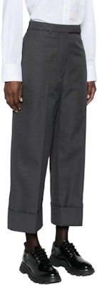 (W) Thom Browne 高腰直筒休閒長褲 深灰色 FTC444U-F0345-025 Shop (W) Thom Browne 高腰直筒休閒長褲 深灰色 FTC444U-F0345-025