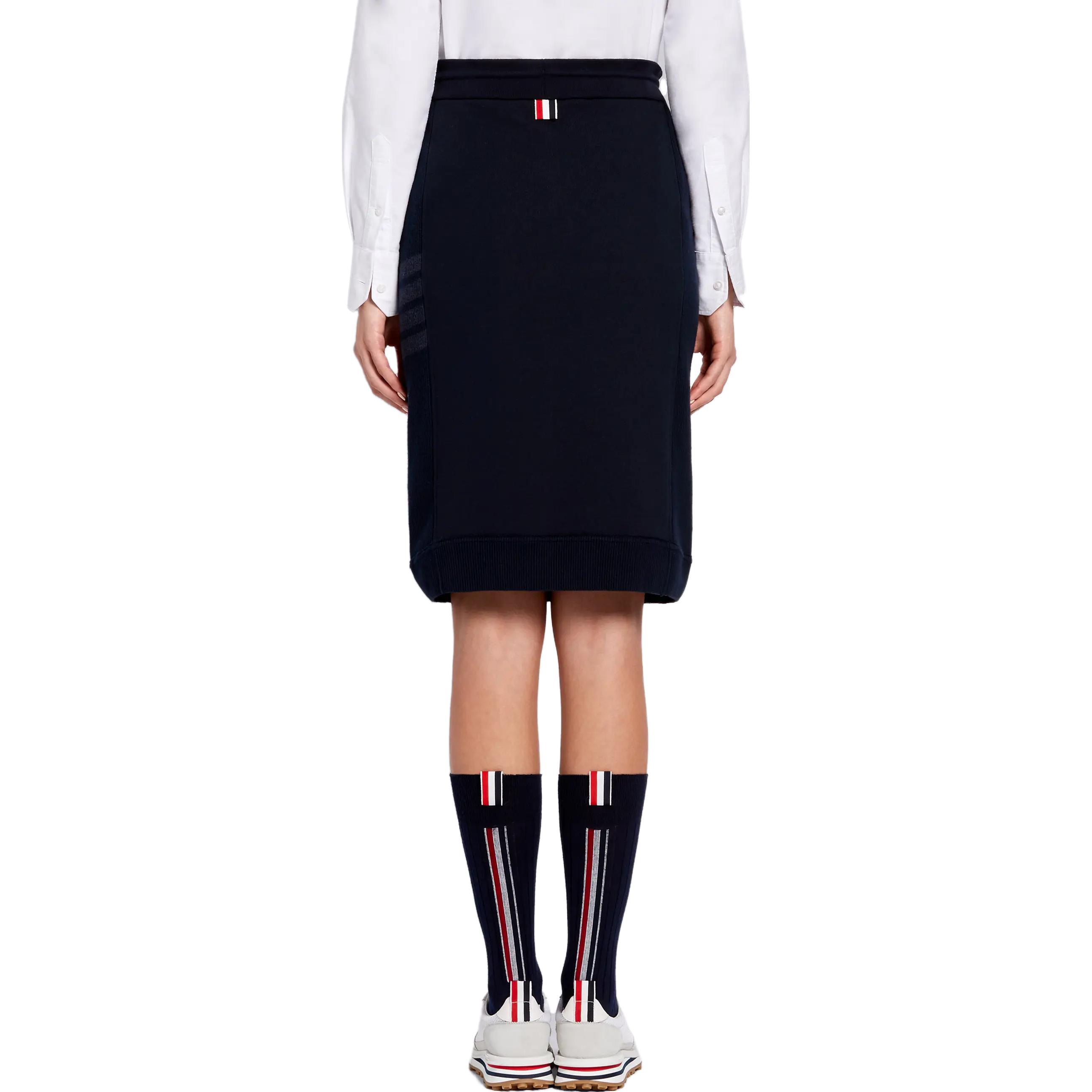 Shop (W) THOM BROWNE 高腰純色休閒長裙 FJK033A-03377-415