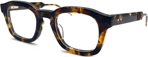 (Women) Thom Browne Irregular Tortoiseshell Optical Glasses with Stripe Detail. UEO412AG0002215 (Women) Thom Browne Irregular Tortoiseshell Optical Glasses with Stripe Detail. UEO412AG0002215