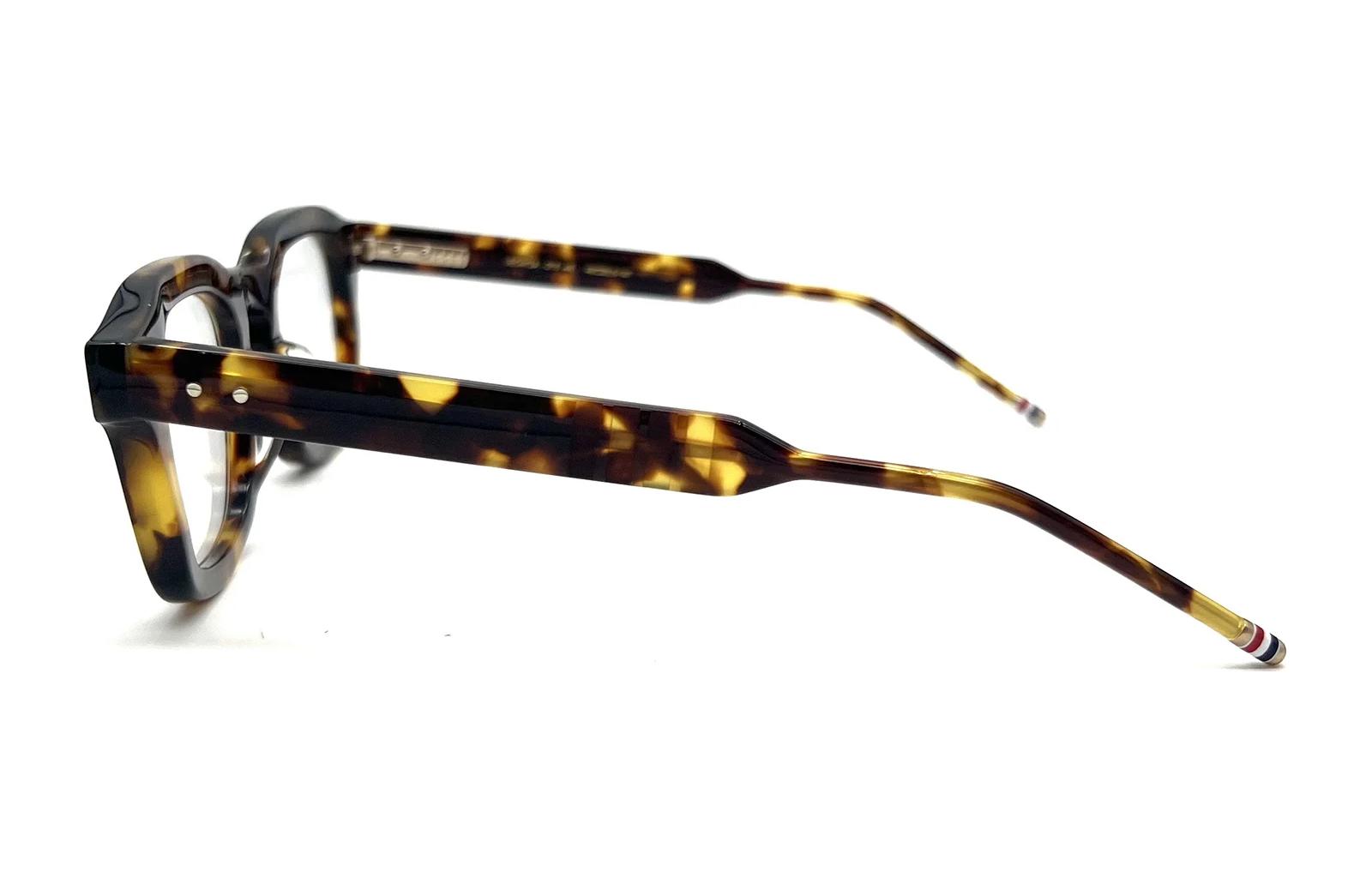 Shop (W) トムブラウン イレギュラートータスシェル ストライプディテール眼鏡 UEO412AG0002215