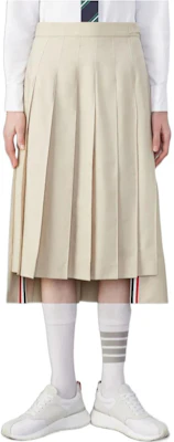 (W) Thom Browne Rok Midi Khaki Academy Style Lipit dengan Resleting. FGC400U-04502-250 Buy (W) Thom Browne Rok Midi Khaki Academy Style Lipit dengan Resleting. FGC400U-04502-250