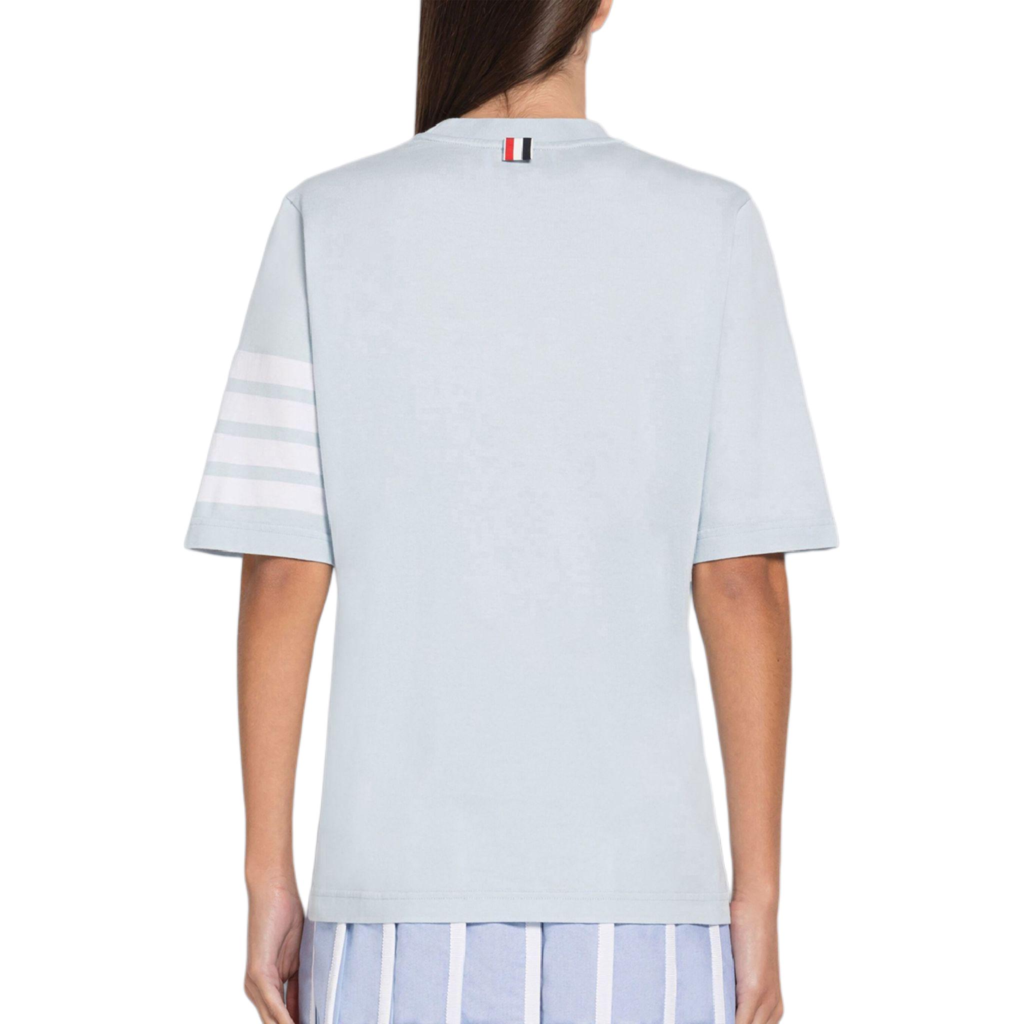 (Women) Thom Browne  Light Blue 4-Bar Knit Short Sleeve T-Shirt. FJS102G-07862-480 圖 3