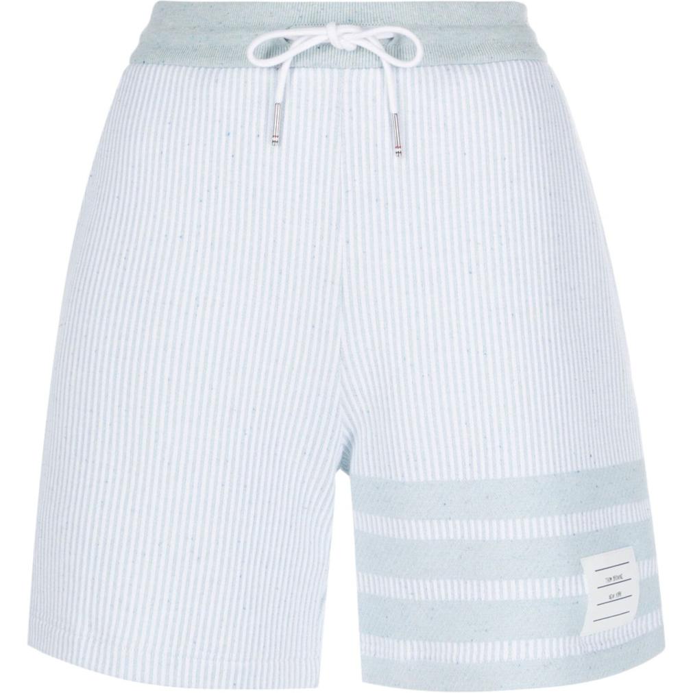 (Women) Thom Browne  Light Blue Casual Shorts with Three-Stripes Design. FJQ112A-J0142-480 圖 2