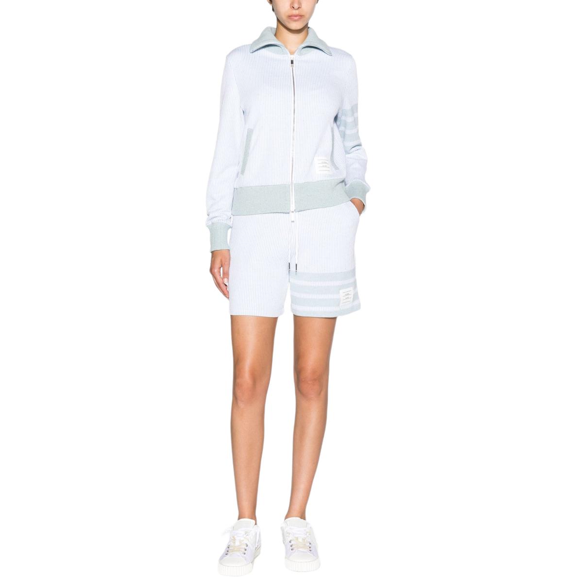 (Women) Thom Browne  Light Blue Casual Shorts with Three-Stripes Design. FJQ112A-J0142-480 圖 3