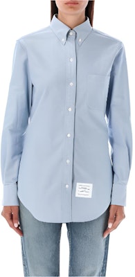 (W) Thom Browne 浅蓝色纯色纽扣衬衫 FLL005E-F0313-480 Buy (W) Thom Browne 浅蓝色纯色纽扣衬衫 FLL005E-F0313-480