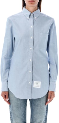 (W) Thom Browne 浅蓝色纯色纽扣衬衫 FLL005E-F0313-480 Order (W) Thom Browne 浅蓝色纯色纽扣衬衫 FLL005E-F0313-480