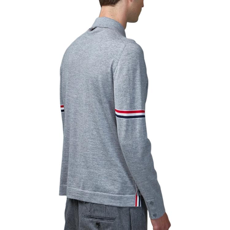 Lookbook (W) THOM BROWNE 淺灰色長袖針織扣襯衫 MKL005A-Y1002-055