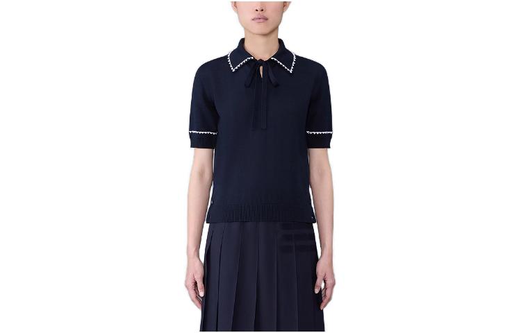 Buy (W) THOM BROWNE 轻质纯色针织短袖POLO衫 FKP096E-Y4501
