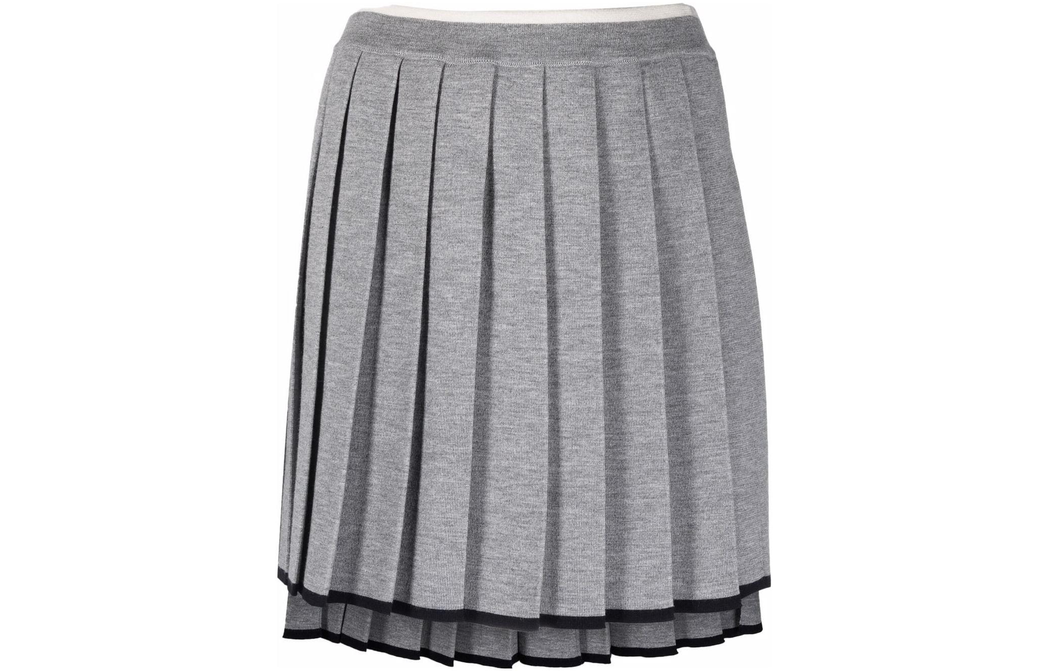 (Women) Thom Browne  Low-Rise Pleated Mini Skirt Casual Skirt FKK106A-Y1037-055 圖 2