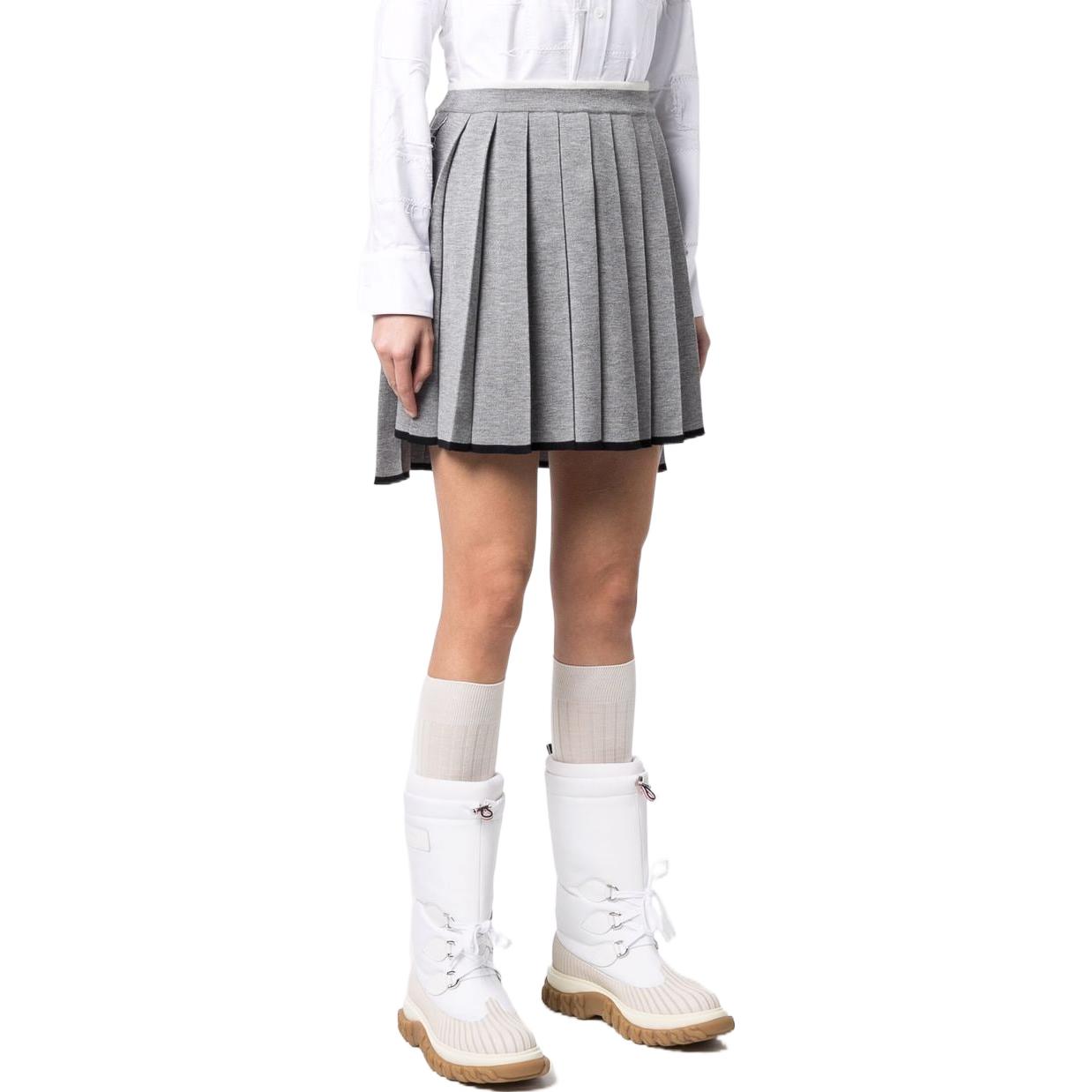 (Women) Thom Browne  Low-Rise Pleated Mini Skirt Casual Skirt FKK106A-Y1037-055 圖 4