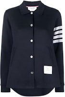 (Women) THOM BROWNE Navy Blue Button-Up Long Sleeve Shirt FJT274A07545 (Women) THOM BROWNE Navy Blue Button-Up Long Sleeve Shirt FJT274A07545