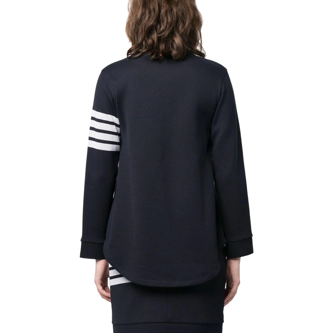 Shop (W) THOM BROWNE 深藍色長袖襯衫 FJT274A07545