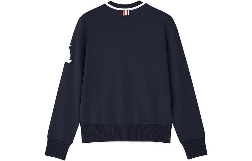 (Women) THOM BROWNE  Navy Blue Chenille Whale Applique Casual Sweatshirt FJT270E-J0055-415 圖 3