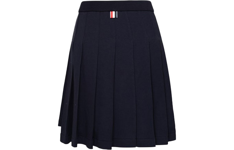 Lookbook (W) Thom Browne 深藍色純色褶皺迷你裙 開學日休閒款 FJK053A-06931-415