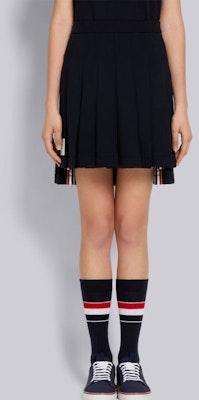 (W) Thom Browne 深藍色純色褶皺迷你裙 開學日休閒款 FJK053A-06931-415 Shop (W) Thom Browne 深藍色純色褶皺迷你裙 開學日休閒款 FJK053A-06931-415