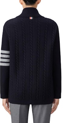 (W) Thom Browne Navy Blue Sweater Berjalur Berkolar Pullover. FKJ097A-Y1019-415 Purchase (W) Thom Browne Navy Blue Sweater Berjalur Berkolar Pullover. FKJ097A-Y1019-415