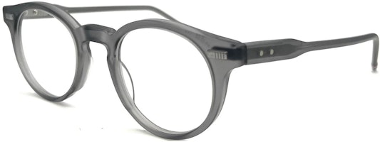 (Women) Thom Browne Oval Optical Glasses Grey with Striped Temples. UEO404AG0002060 (Women) Thom Browne Oval Optical Glasses Grey with Striped Temples. UEO404AG0002060