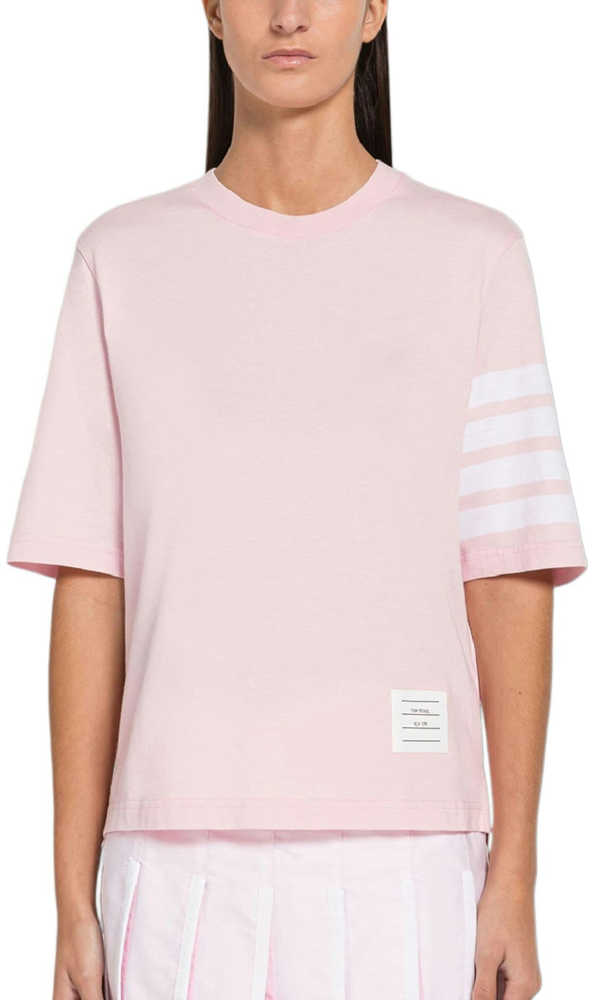 women-thom-browne-pink-4-bar-stripe-short-sleeve-knit-t-shirt-fjs-102-g-07862-680