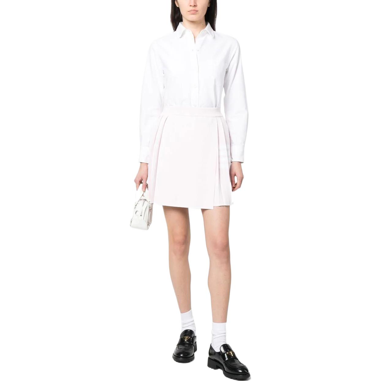 Lookbook (W) Thom Browne 學院風4條紋百褶迷你裙 休閒短裙 FKK109AY5501-680