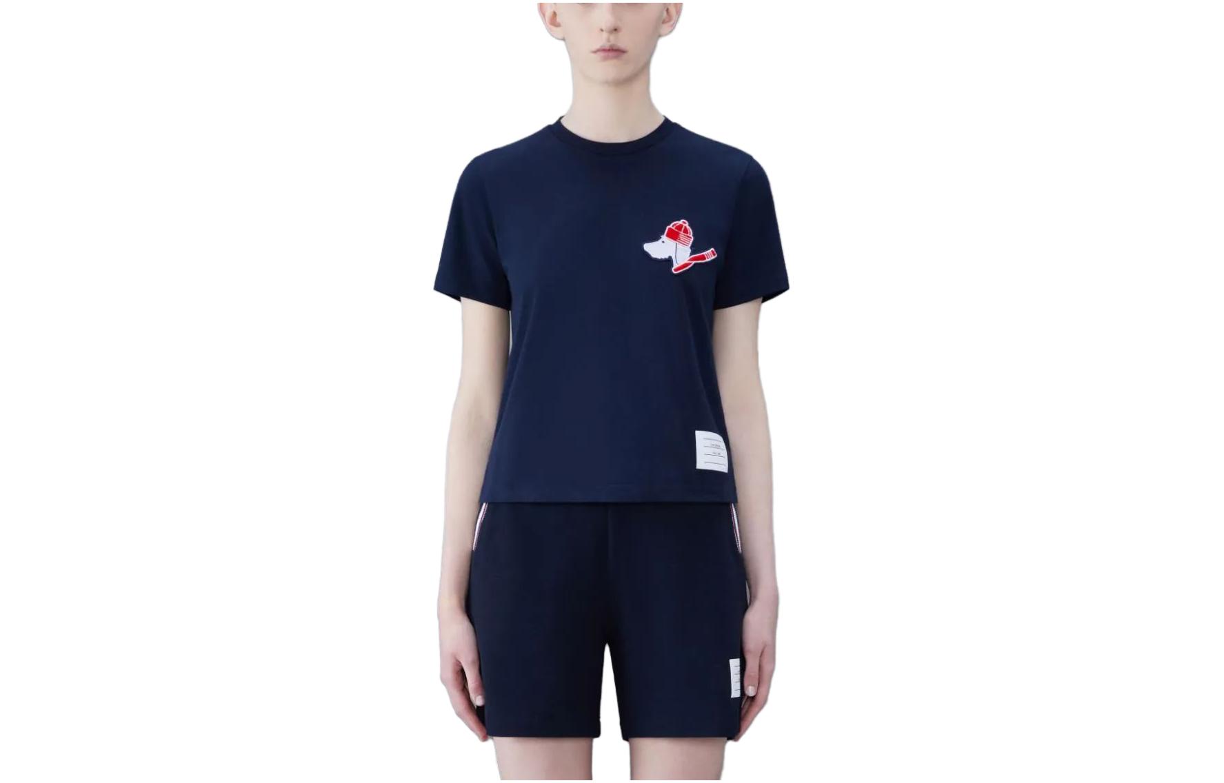 (Women) Thom Browne  Printed Crewneck Short Sleeve T-Shirt Deep Navy SS24 FJS166E-J0058-415 圖 2