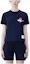 Order (W) Thom Browne Kaos Crewneck Lengan Pendek Navy SS24 FJS166E-J0058-415