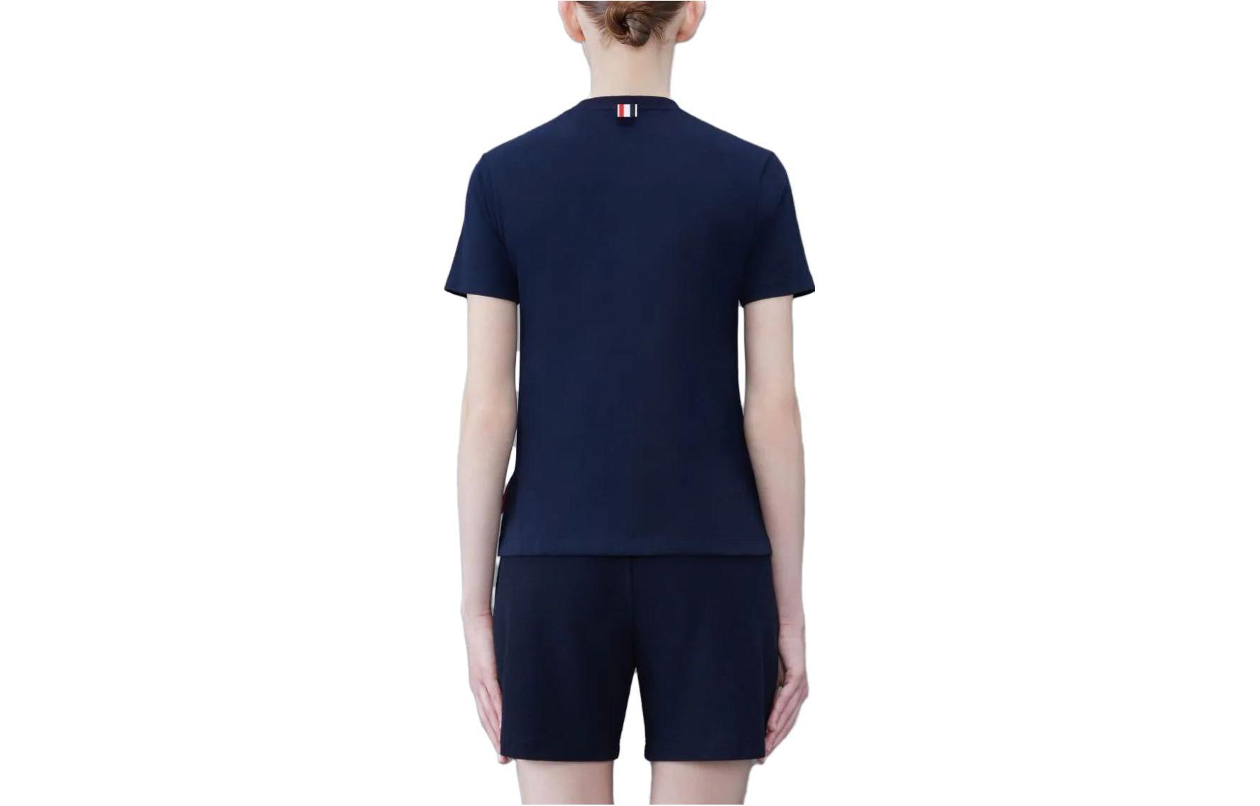 (Women) Thom Browne  Printed Crewneck Short Sleeve T-Shirt Deep Navy SS24 FJS166E-J0058-415 圖 3