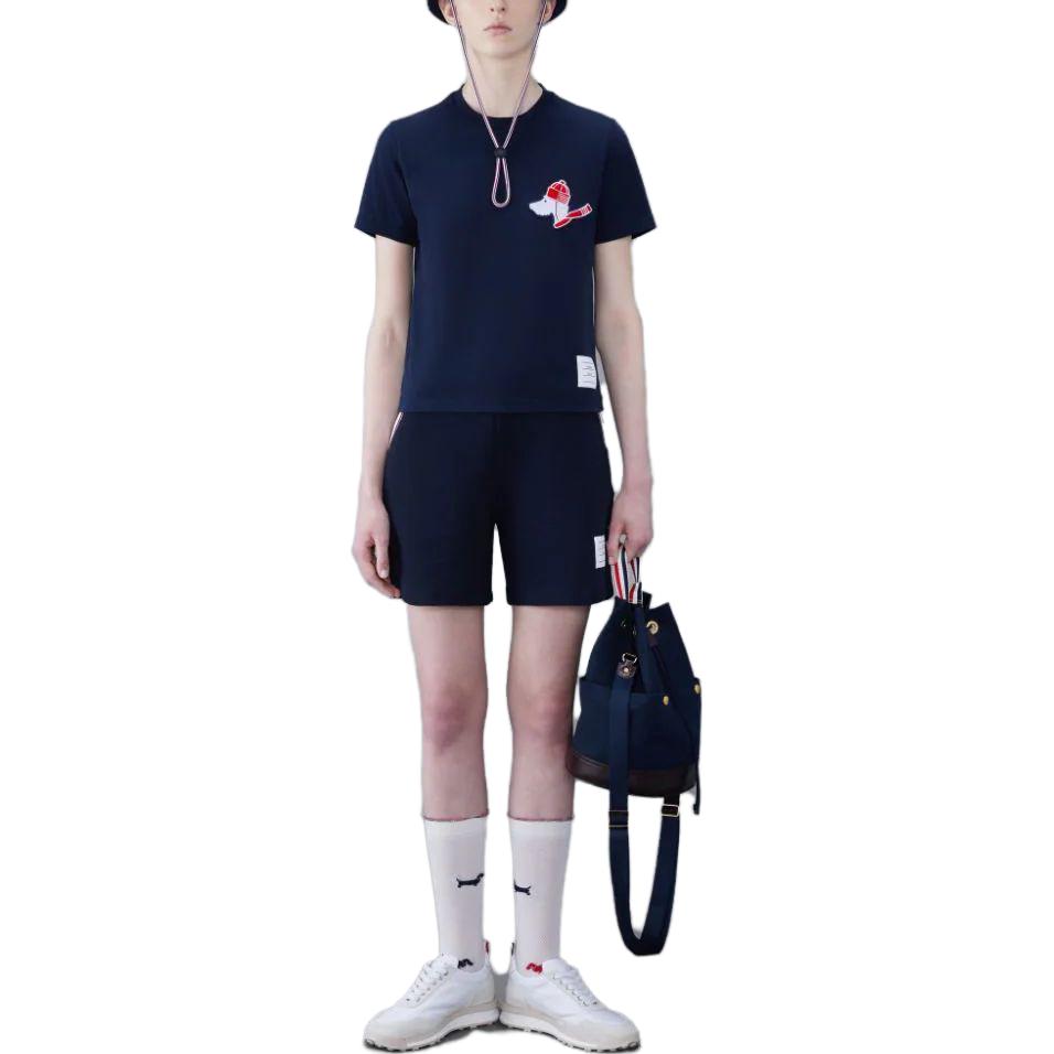 (Women) Thom Browne  Printed Crewneck Short Sleeve T-Shirt Deep Navy SS24 FJS166E-J0058-415 圖 4