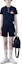 Shop (W) Thom Browne Kaos Crewneck Lengan Pendek Navy SS24 FJS166E-J0058-415