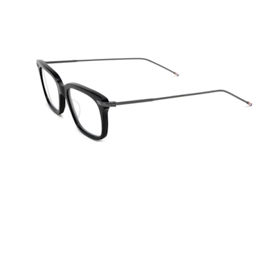 (Women) Thom Browne Rectangular Acetate Optical Frame Black Multi-Color Design UEO701A004