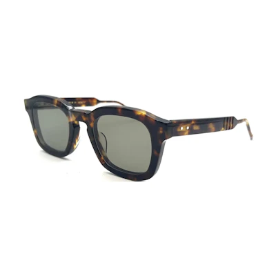 (Women) Thom Browne Rectangular Acetate Sunglasses Tortoiseshell Brown. UES412AG0002215