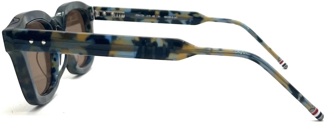 (W) トムブラウン ストライプテンプル付き長方形サングラス - ネイビーブルー. UES412AG0002416 Shop (W) トムブラウン ストライプテンプル付き長方形サングラス - ネイビーブルー. UES412AG0002416