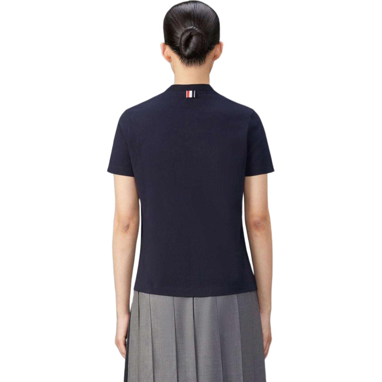 (Women) Thom Browne  Rose Crewneck Short Sleeve T-Shirt Blue FJS183E-J0058-415 圖 4