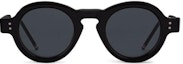 Lookbook (W) Gafas de sol redondas negras Thom Browne con fibra de acetato y diseño con logo. UES922AG0002