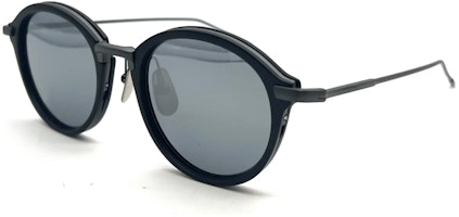 (Women) THOM BROWNE Round Black Sunglasses with Slim Temple Design. UES011AG0003007 (Women) THOM BROWNE Round Black Sunglasses with Slim Temple Design. UES011AG0003007