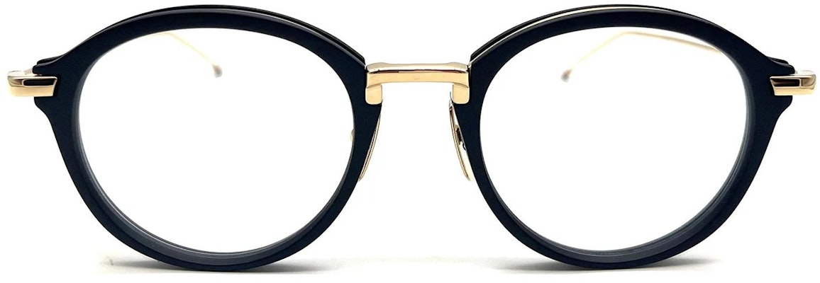 (W) Gafas Ópticas Redondas Thom Browne - Doradas con Detalle de Patilla Rayada. UEO011AG0003410 Lookbook (W) Gafas Ópticas Redondas Thom Browne - Doradas con Detalle de Patilla Rayada. UEO011AG0003410