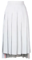 (Women) THOM BROWNE Seersucker Striped Asymmetric Pleated Maxi Skirt. FGC400A-00572-035 (Women) THOM BROWNE Seersucker Striped Asymmetric Pleated Maxi Skirt. FGC400A-00572-035