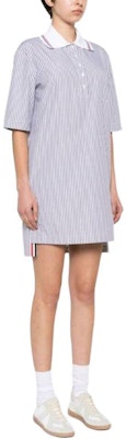 (W) トムブラウン 半袖ストライプボタンアップミニワンピース ブルー FDSE68A-F0577-415 Purchase (W) トムブラウン 半袖ストライプボタンアップミニワンピース ブルー FDSE68A-F0577-415