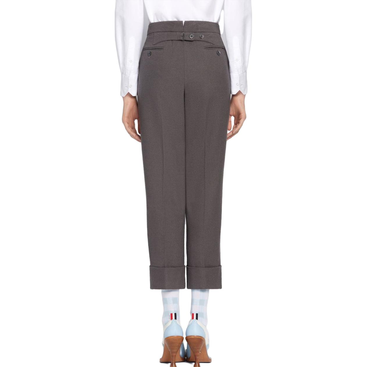 Shop (W) Thom Browne Pantalones Casuales Gris Oscuro con Raya Lateral. FTC337-H07684-025