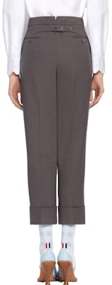 (W) Thom Browne Pantalones Casuales Gris Oscuro con Raya Lateral. FTC337-H07684-025 Shop (W) Thom Browne Pantalones Casuales Gris Oscuro con Raya Lateral. FTC337-H07684-025