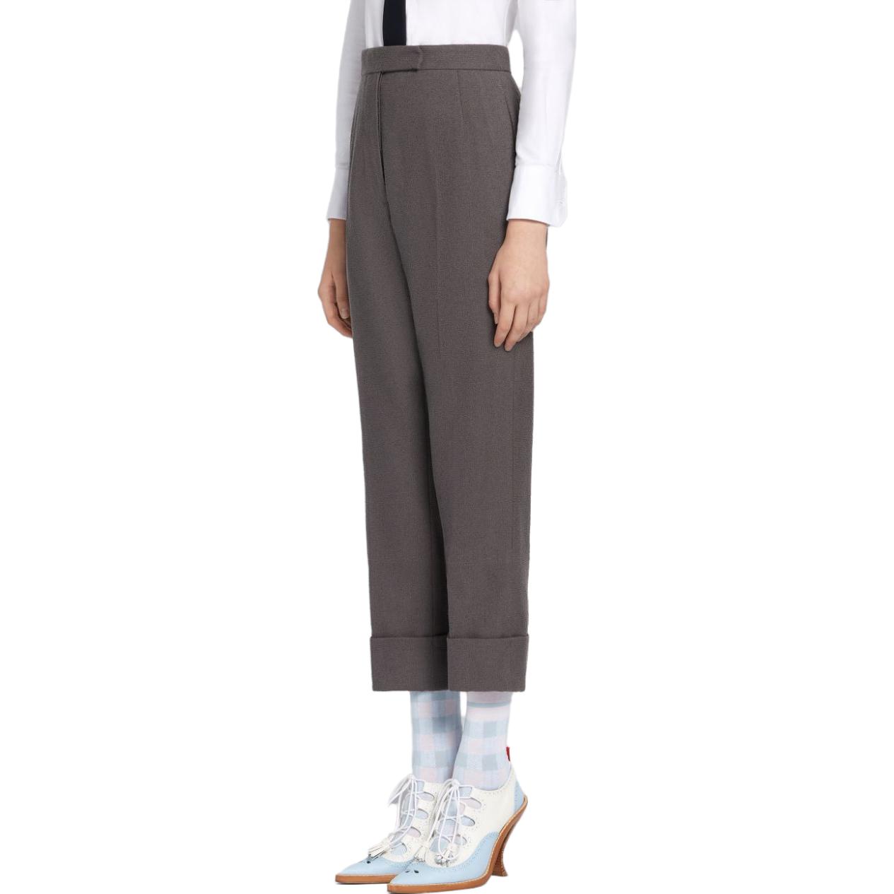 Purchase (W) Thom Browne Pantalones Casuales Gris Oscuro con Raya Lateral. FTC337-H07684-025
