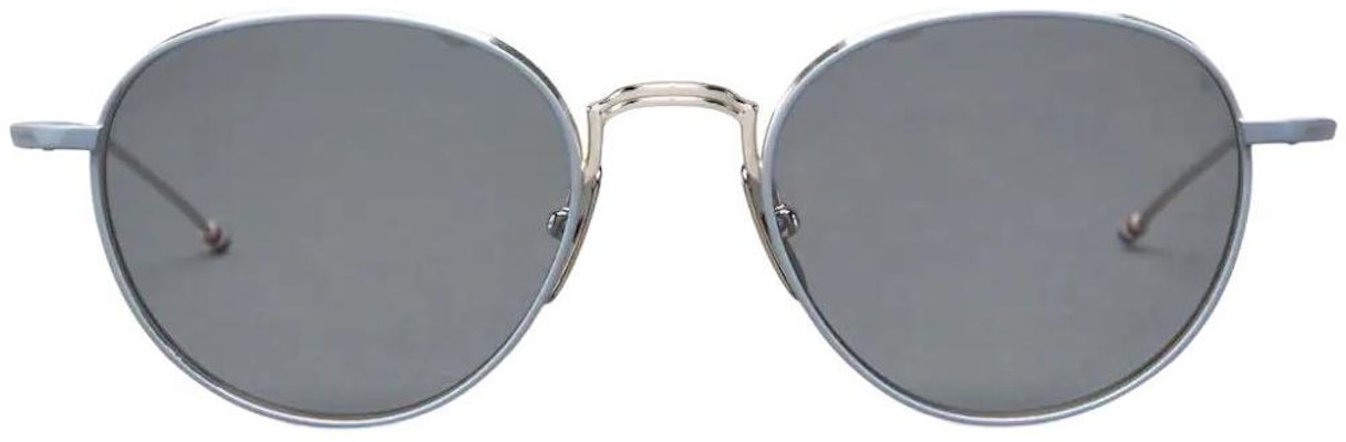 (W) THOM BROWNE シルバー チタン ラウンド サングラス 細テンプル UES119AG0001045 Buy (W) THOM BROWNE シルバー チタン ラウンド サングラス 細テンプル UES119AG0001045