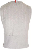 Lookbook (Women) Thom Browne Simple Knit Vest in Light Gray FJV021A-J0143065
