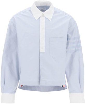 (W) Thom Browne Baju Lengan Panjang 4-Bar Biru Muda. MWL391C-06496-480 Order (W) Thom Browne Baju Lengan Panjang 4-Bar Biru Muda. MWL391C-06496-480