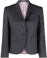 (Women) THOM BROWNE Single-Breasted Short Blazer Dark Grey FBC010V-00626-025 (Women) THOM BROWNE Single-Breasted Short Blazer Dark Grey FBC010V-00626-025